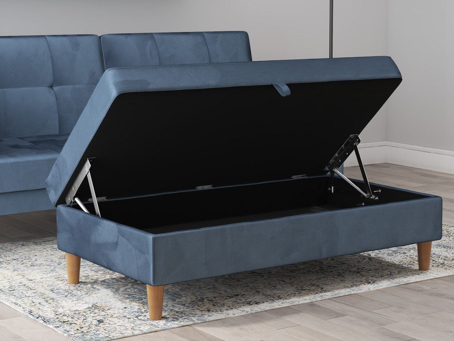 Banco tapizado Denton 1180 (Azul)