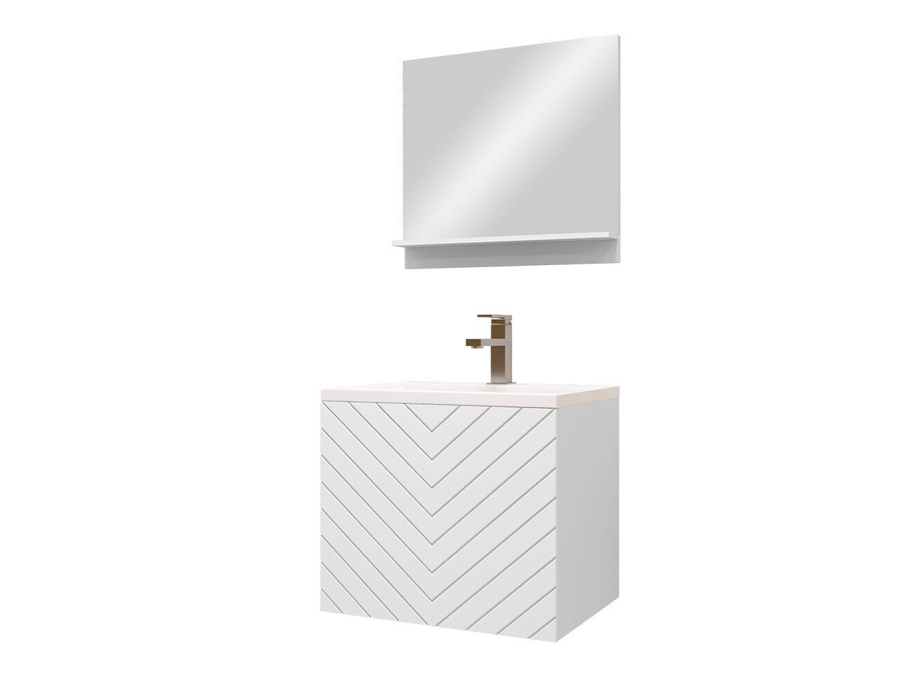 Conjunto de mueble de baño Comfivo Delphinus (Blanco)