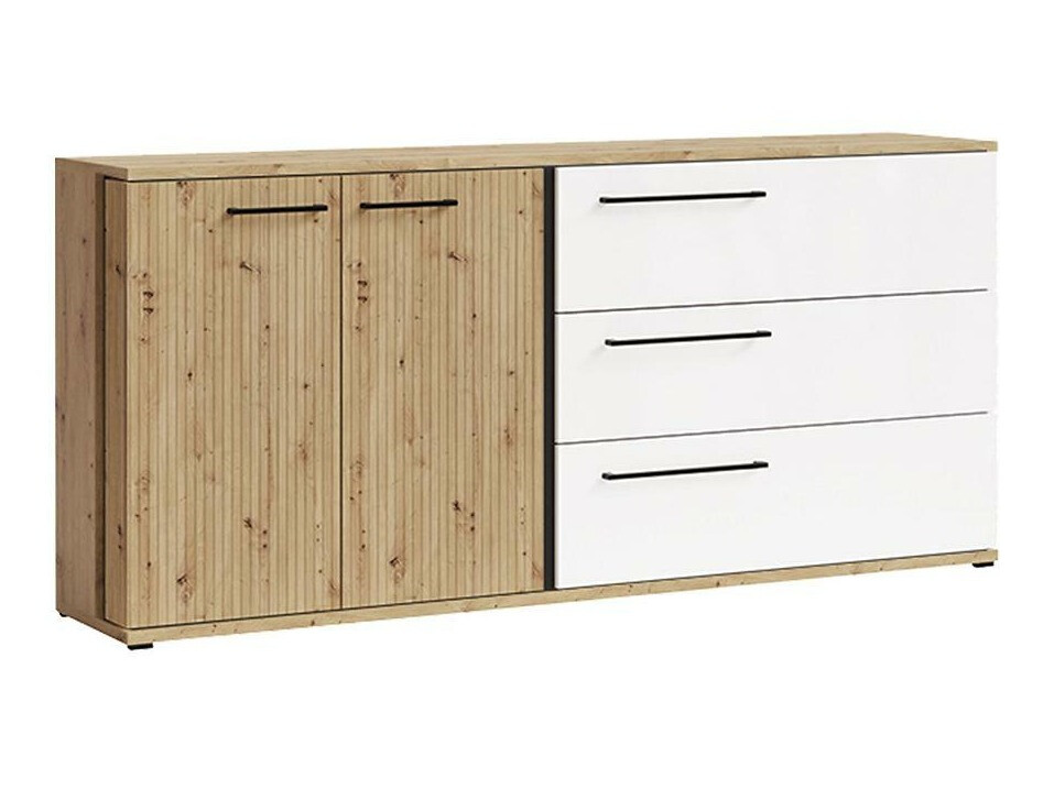 Cómoda Reno K106 (Blanco + Roble Artisan)