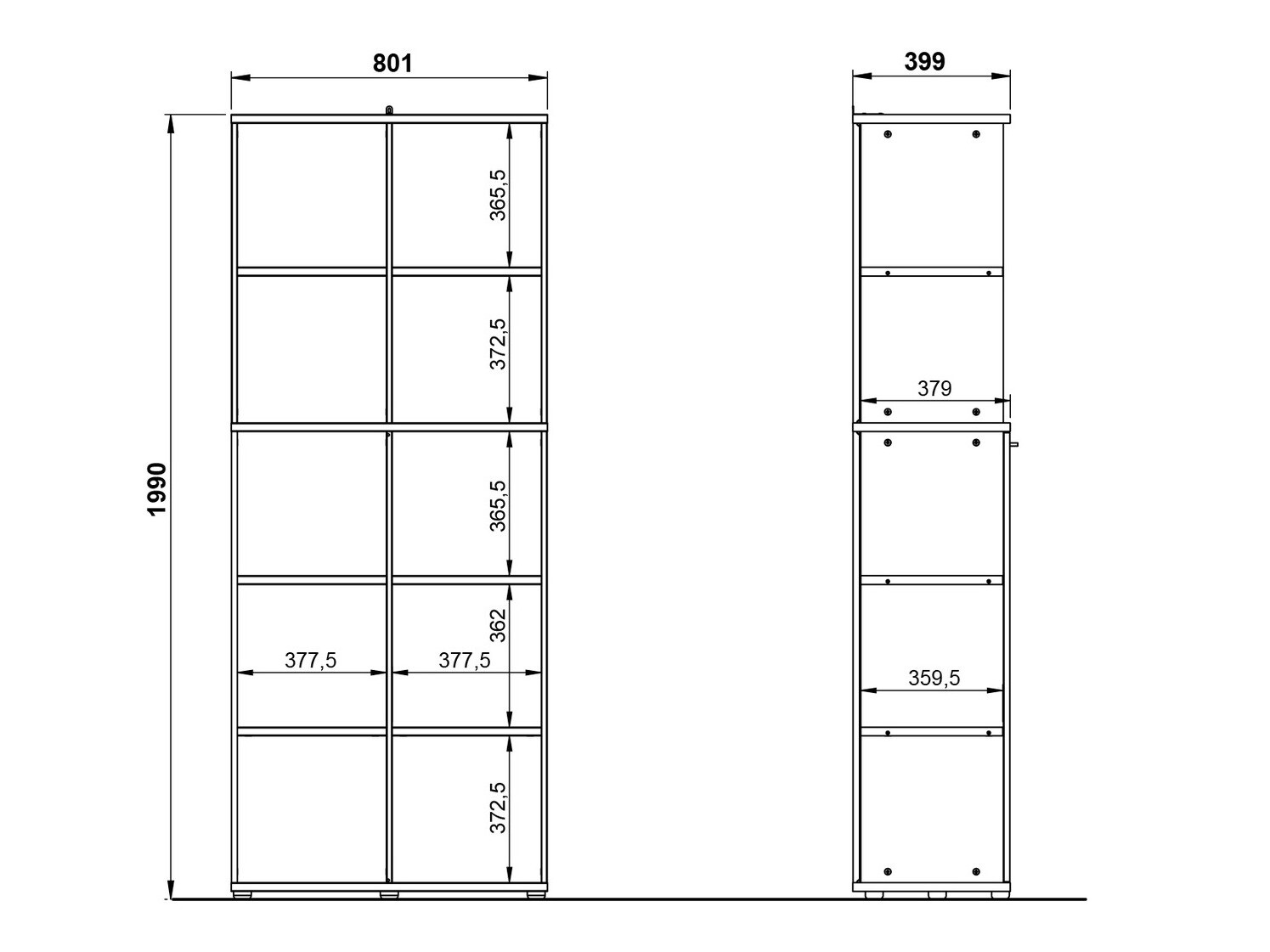 Conjunto de estantería Vertali 108