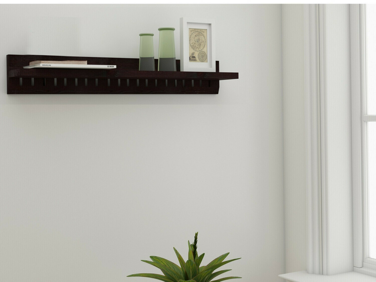 Estantería de pared Elbelba 108 (Marrón oscuro)