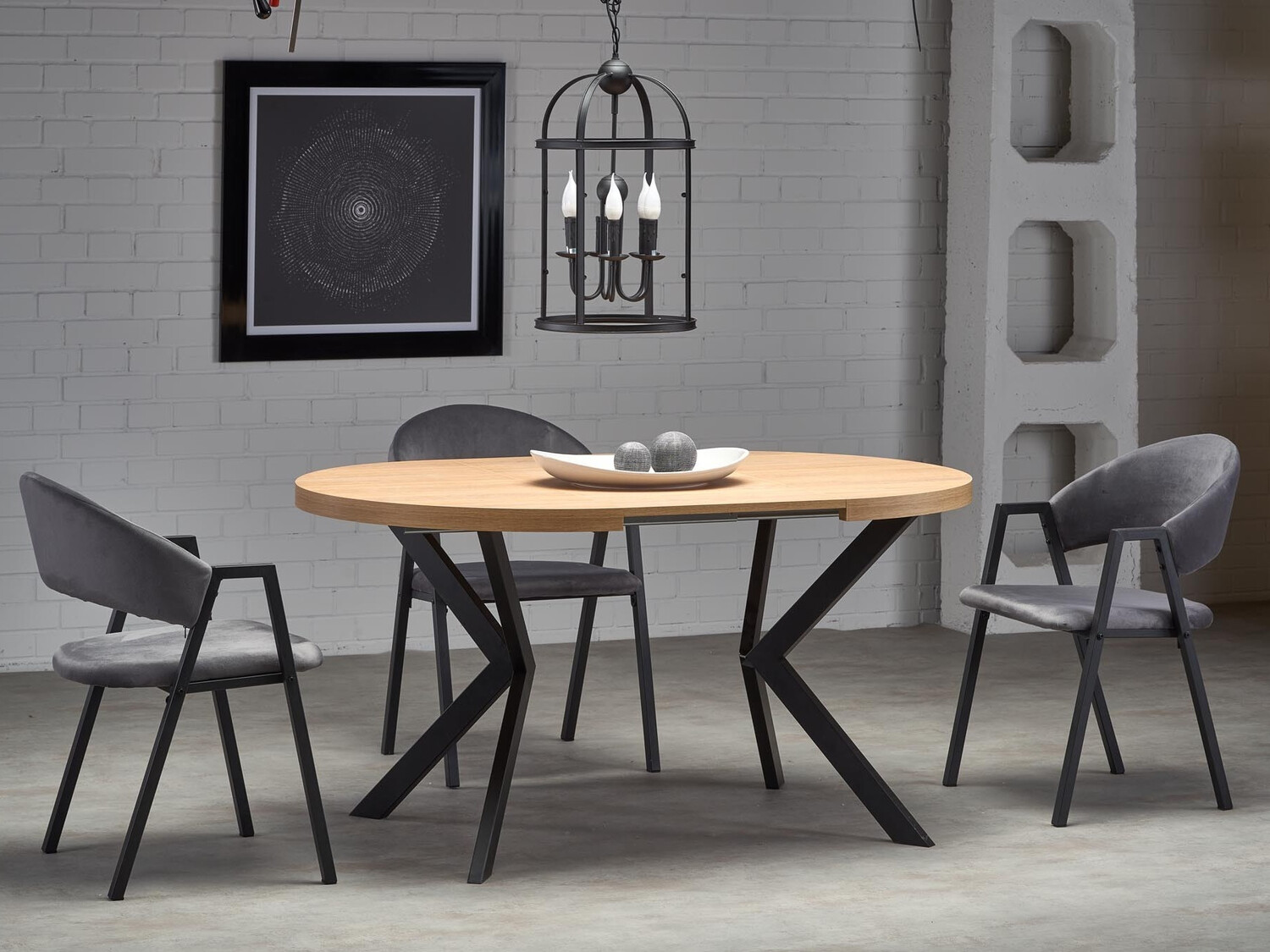 Silla Houston 1348 (Gris + Negro)