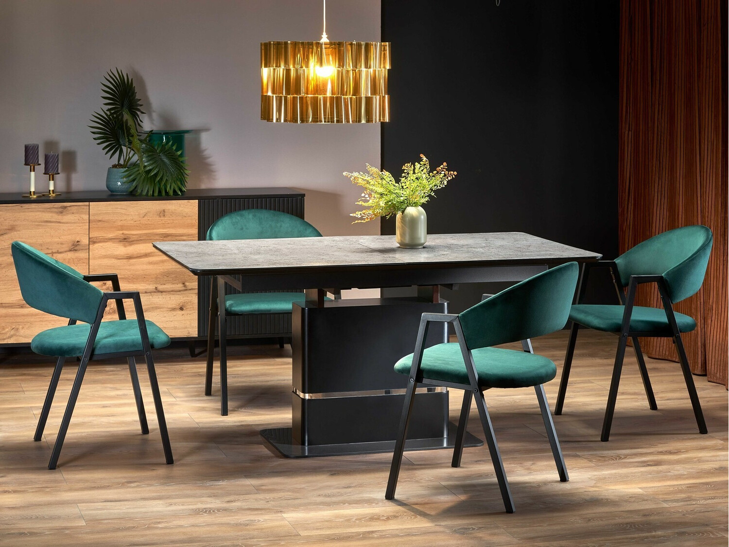 Silla Houston 1348 (Verde oscuro + Negro)