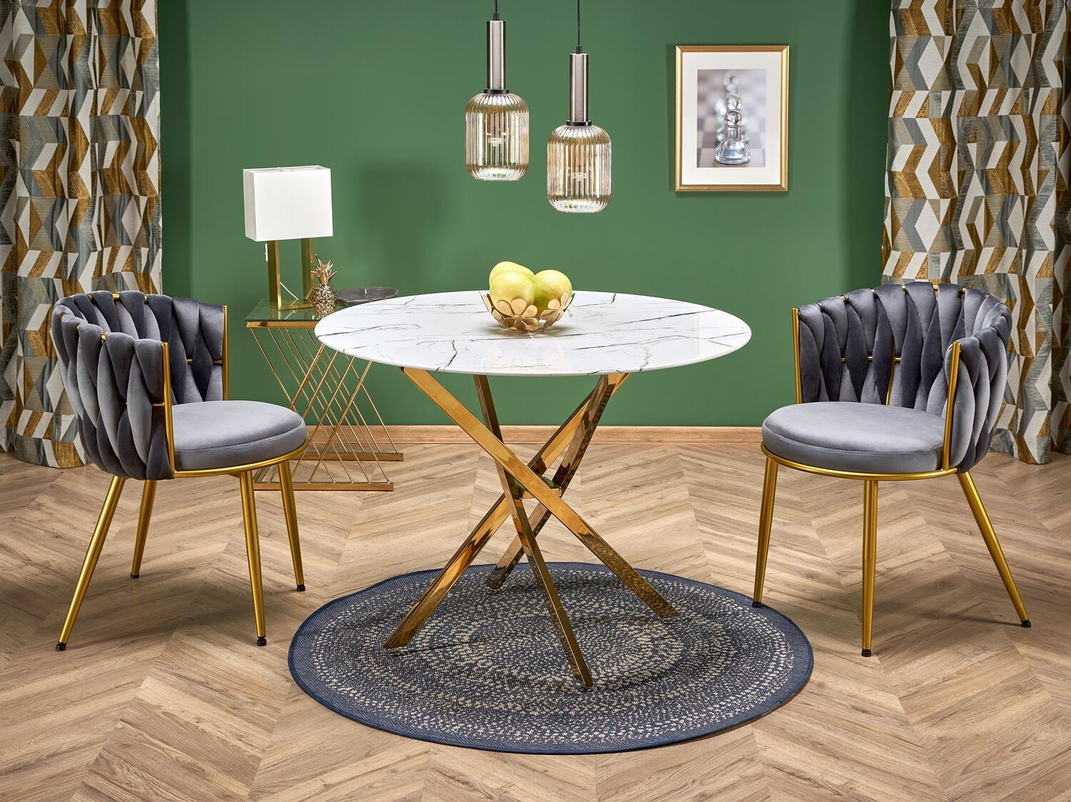 Silla Houston 1506 (Gris + Dorado)