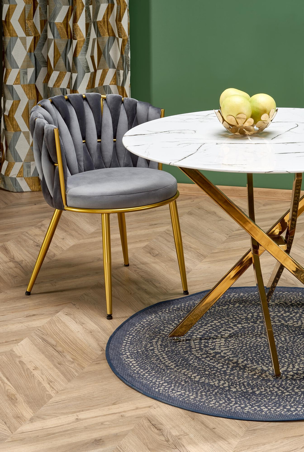 Silla Houston 1506 (Gris + Dorado)