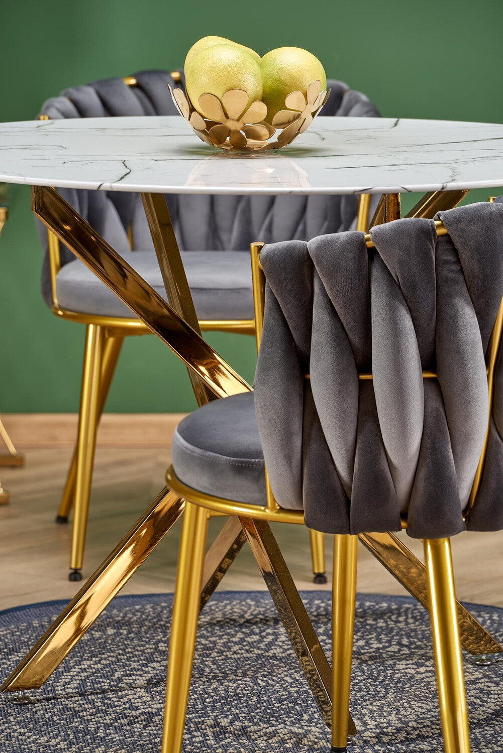 Silla Houston 1506 (Gris + Dorado)