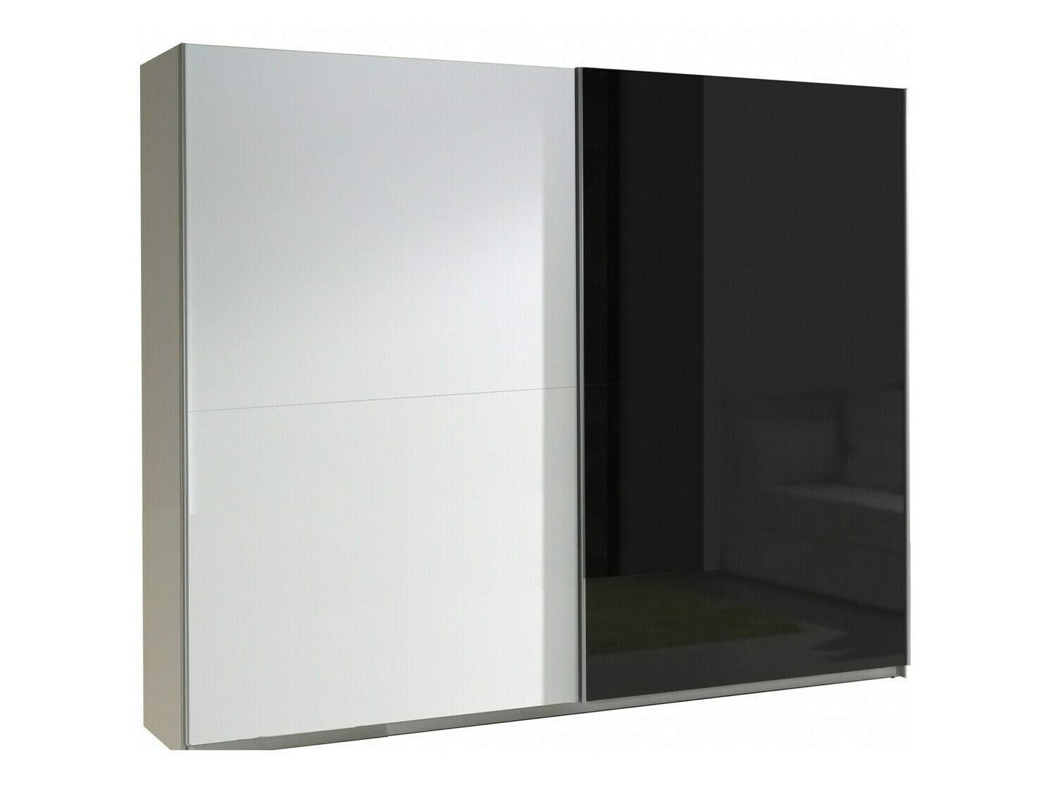 Armario Murrieta 169 (Blanco brillante + Negro brillante + Blanco)