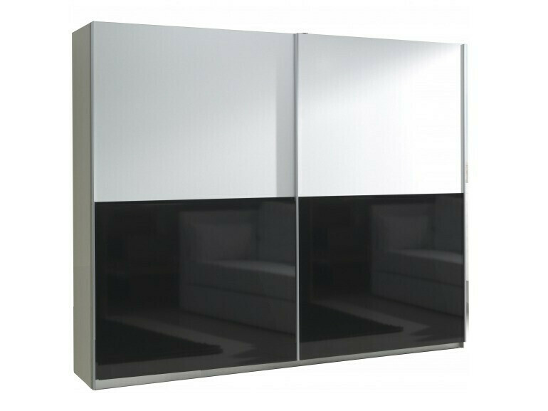 Armario Murrieta 171 (Blanco brillante + Negro brillante + Blanco)