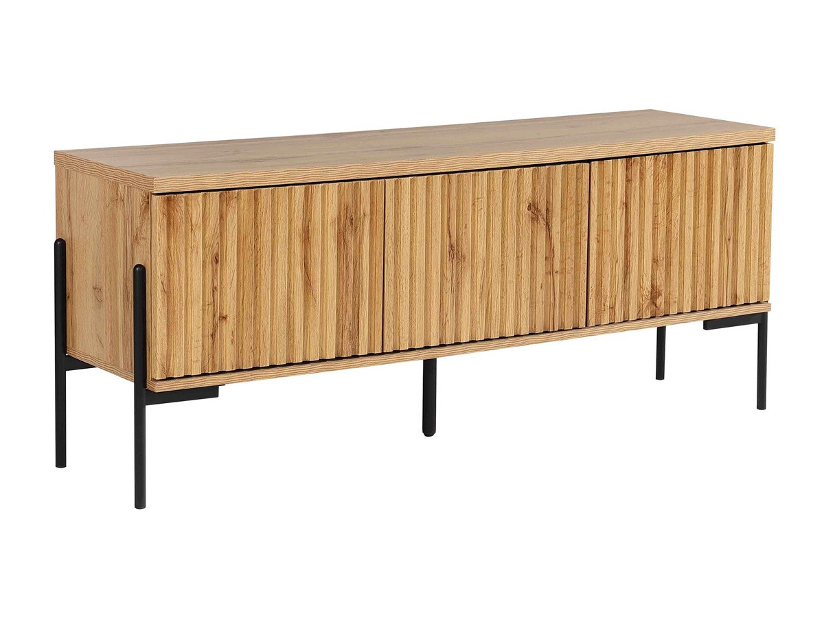 Mueble TV Denton 1189 (Negro + Roble wotan)