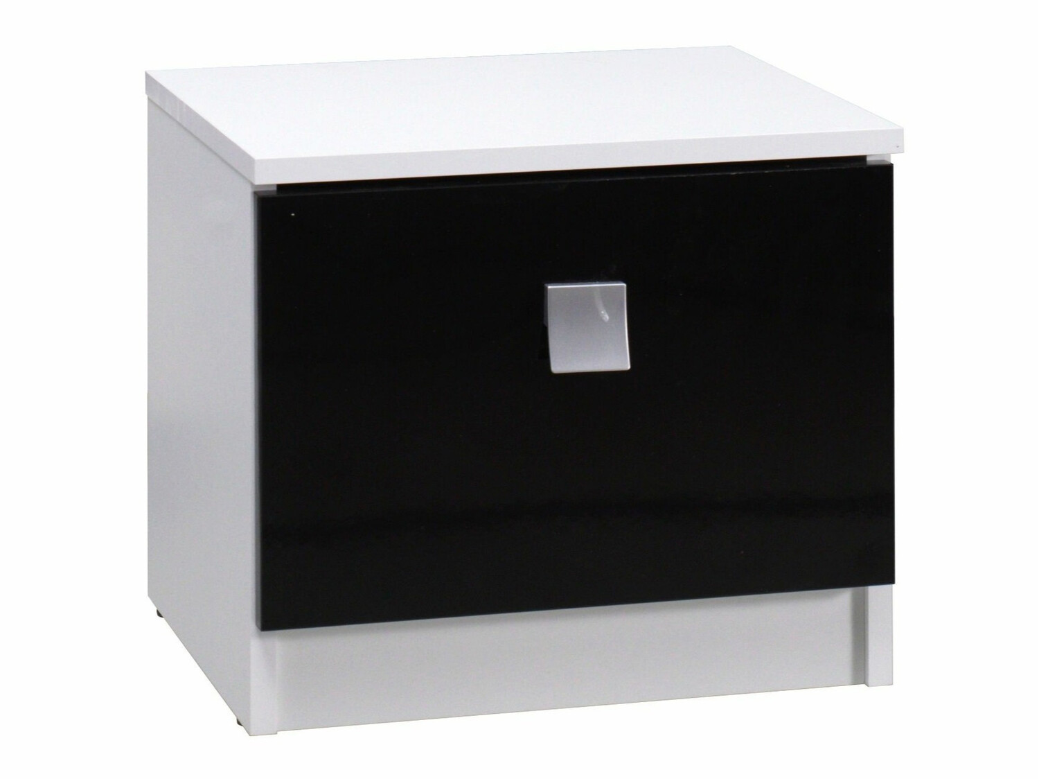 Mesilla de noche Murrieta 111 (Blanco brillante + Negro brillante)