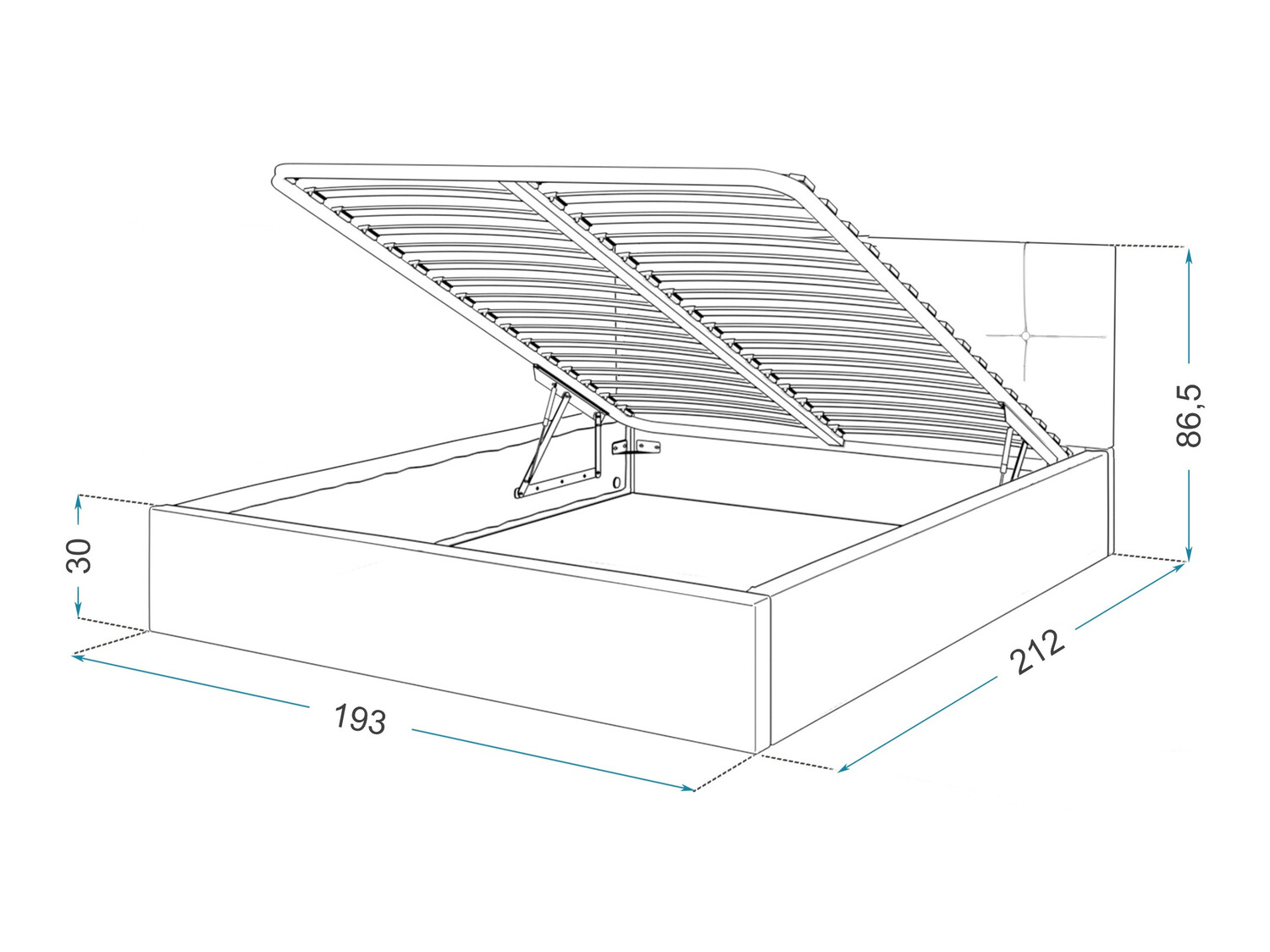 Cama Fairfield 106 (Antracita)