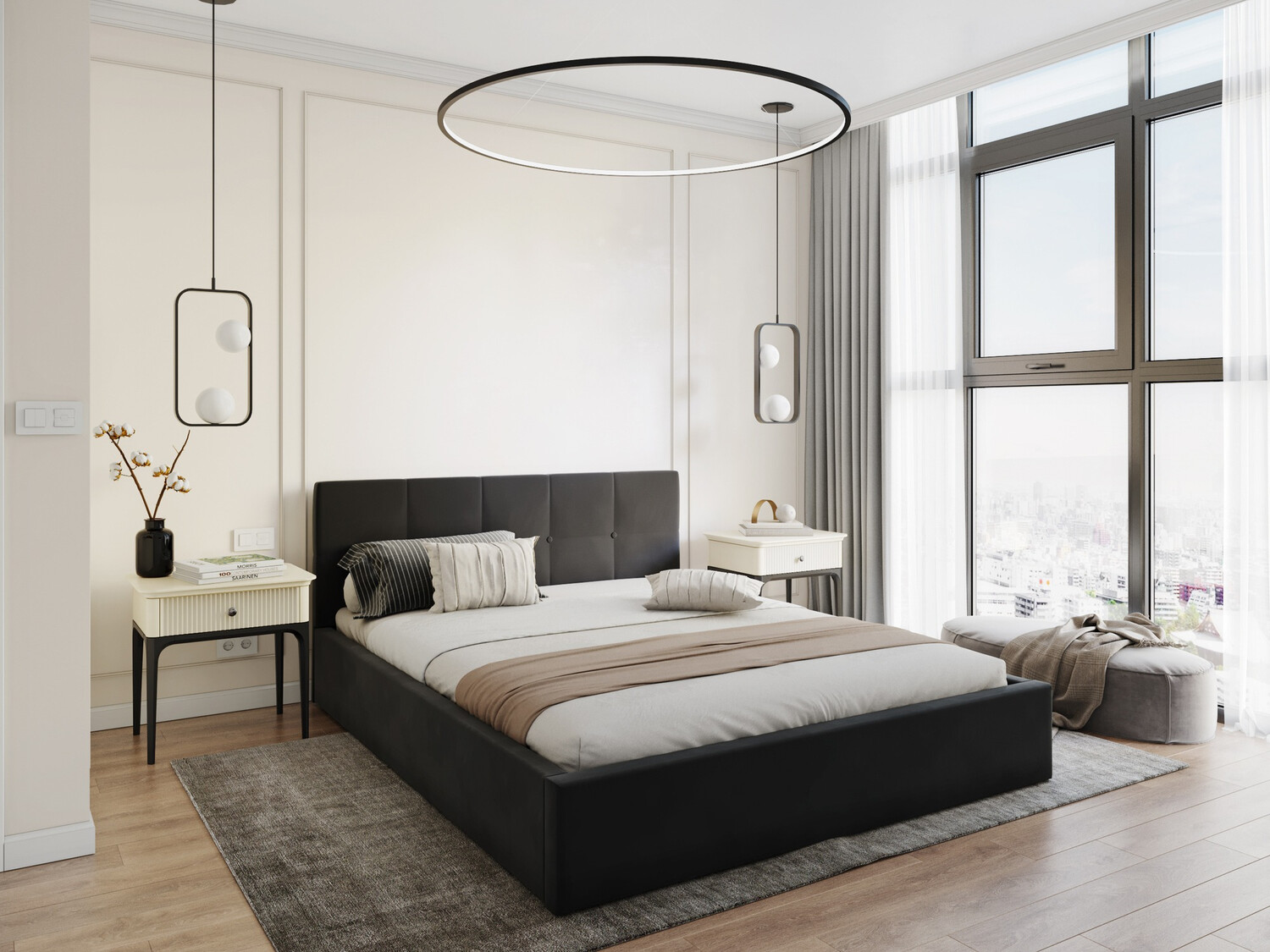 Cama Fairfield 106 (Negro)