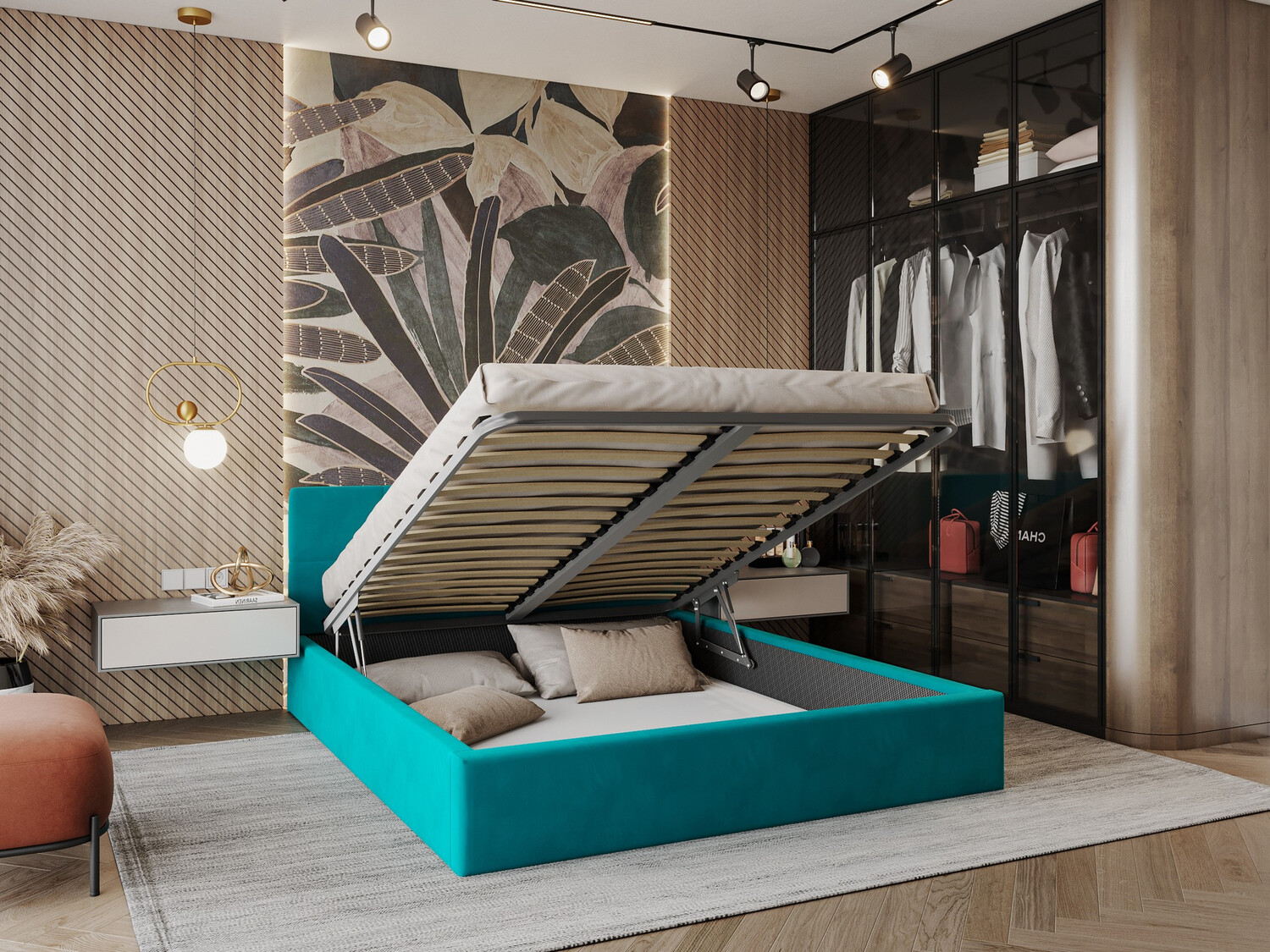 Cama Fairfield 106 (Turquesa)