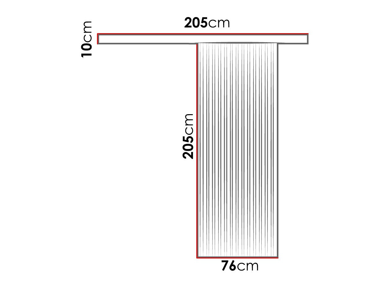 Puerta corredera Dover 201 (Roble Sonoma + Negro)
