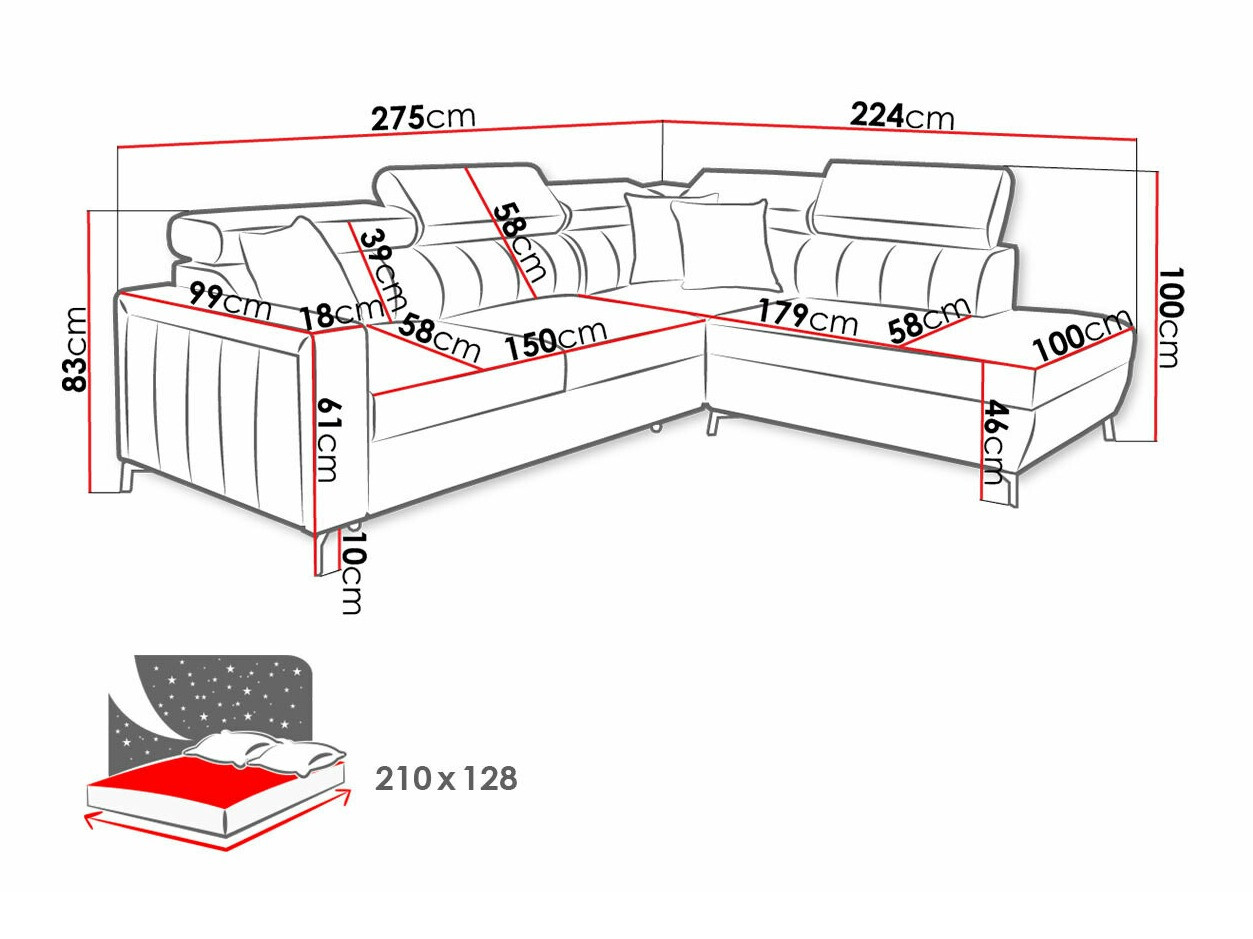 Sofá rinconero Sarasota 147 (Mono 231 + Botanical 36)