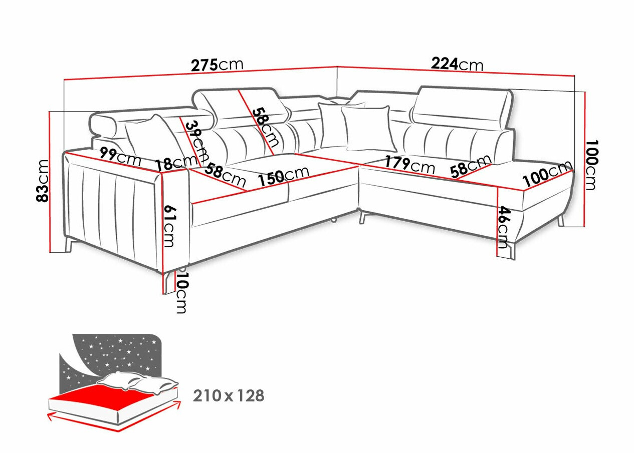 Sofá rinconero Sarasota 147 (Mono 235 + Botanical 36)