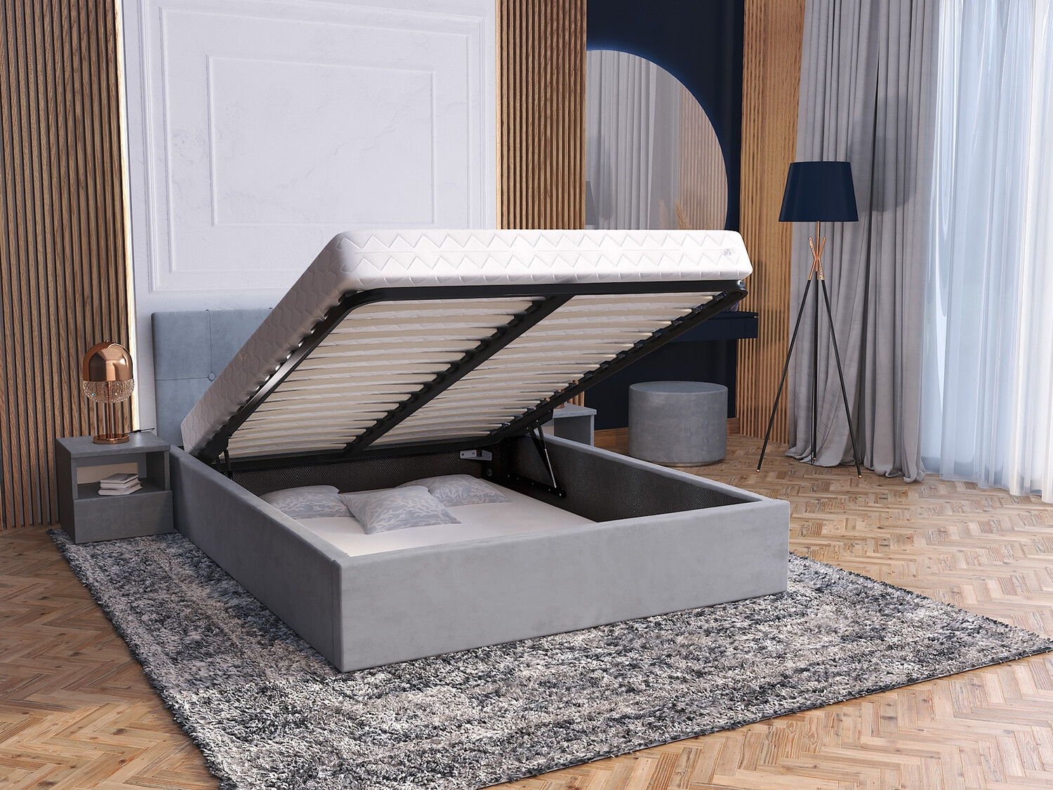 Cama Fairfield 107 (Gris)