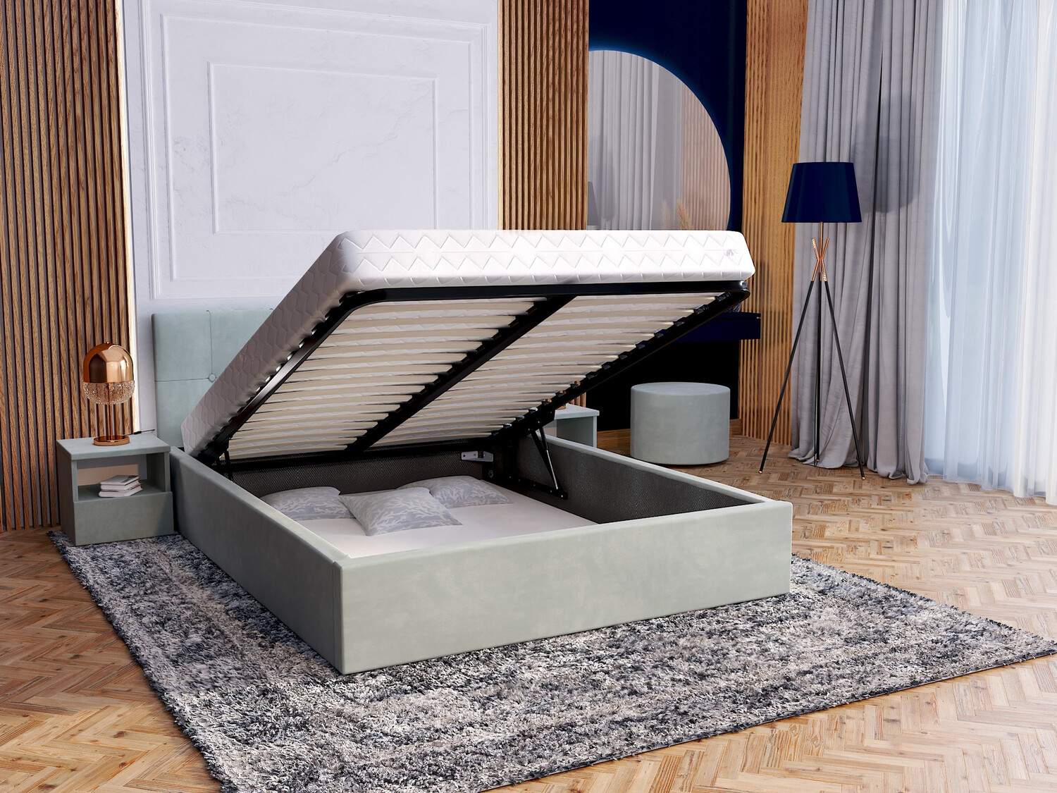 Cama Fairfield 107 (Verde claro)