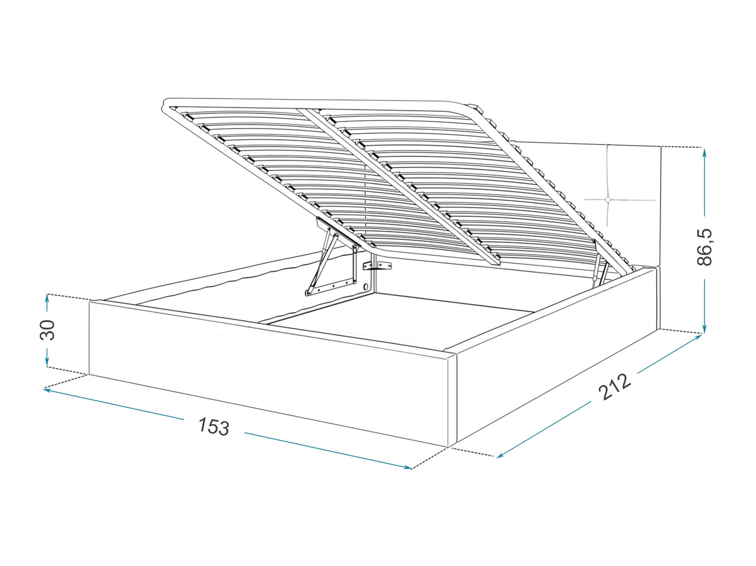 Cama Fairfield 107 (Verde claro)