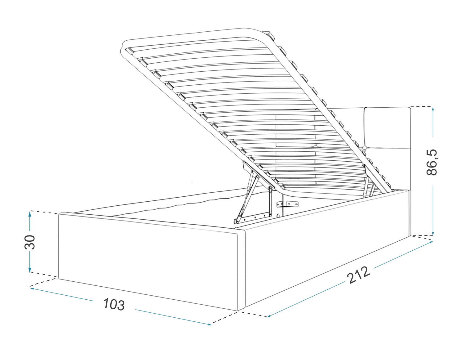 Cama Fairfield 107 (Blanco)