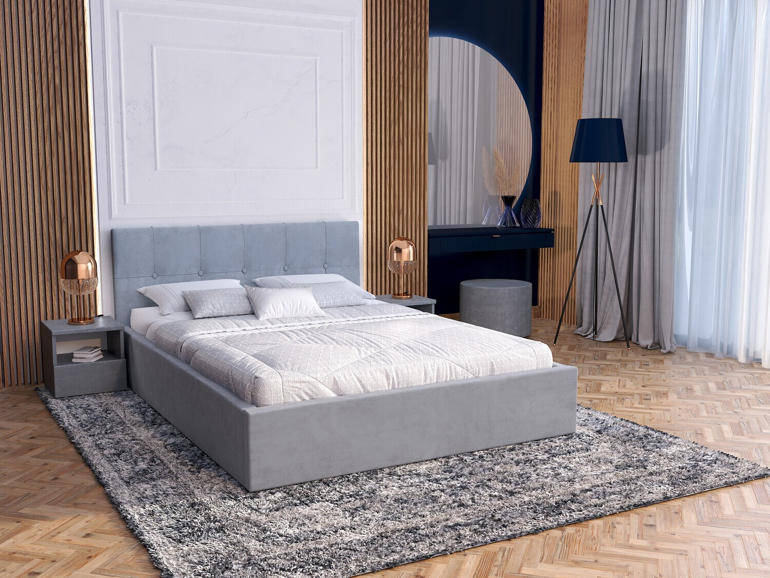 Cama Fairfield 107 (Gris)