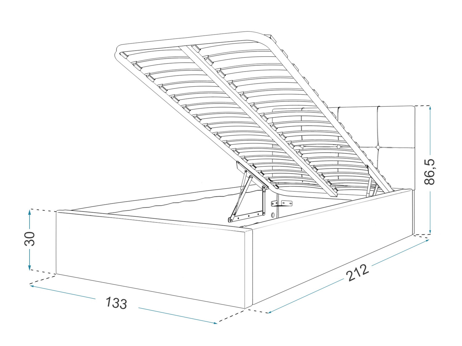 Cama Fairfield 107 (Marrón)