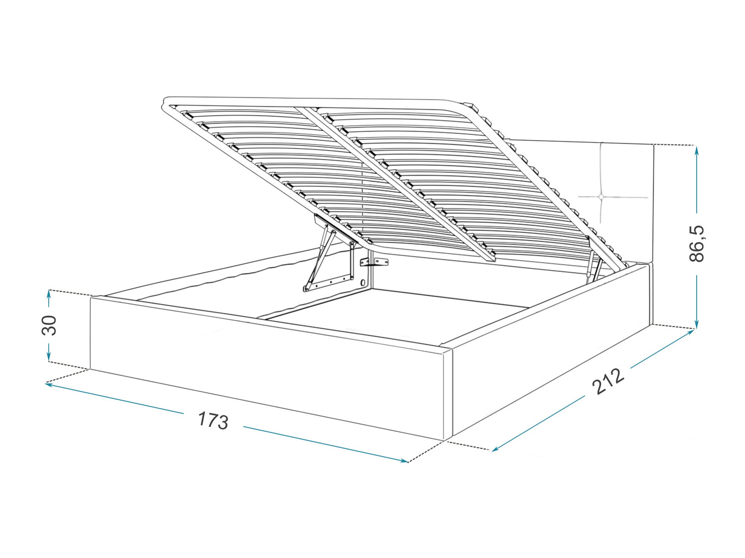 Cama Fairfield 107 (Marrón)