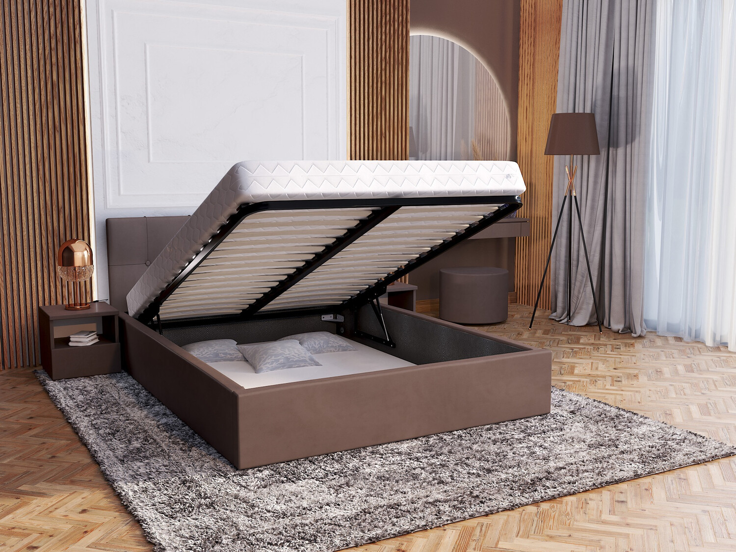 Cama Fairfield 107 (Marrón)