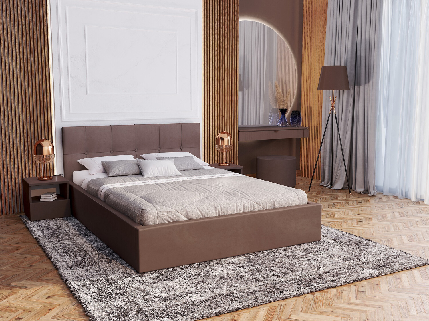 Cama Fairfield 107 (Marrón)