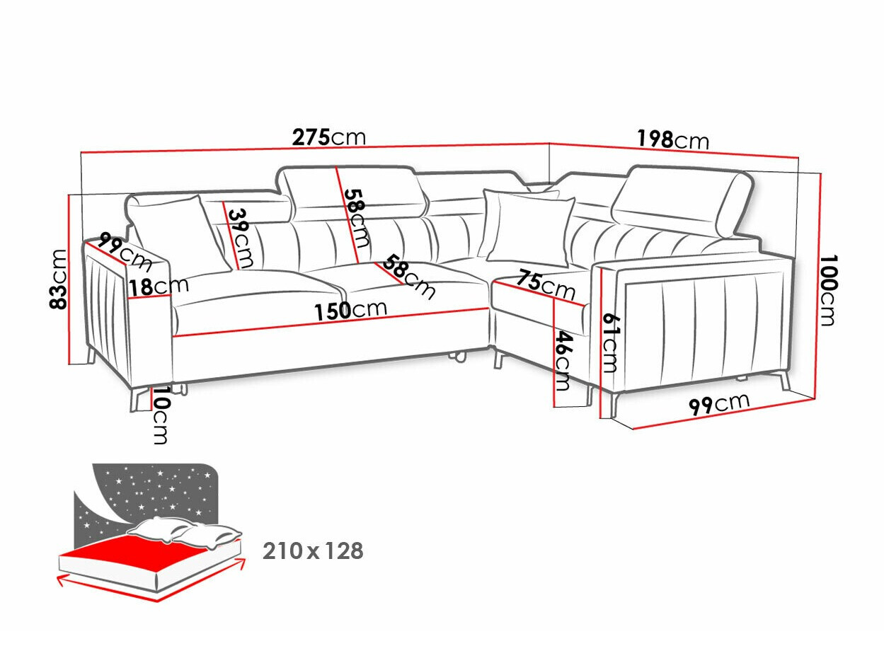 Sofá rinconero Sarasota 149 (Mono 244 + Botanical 36)