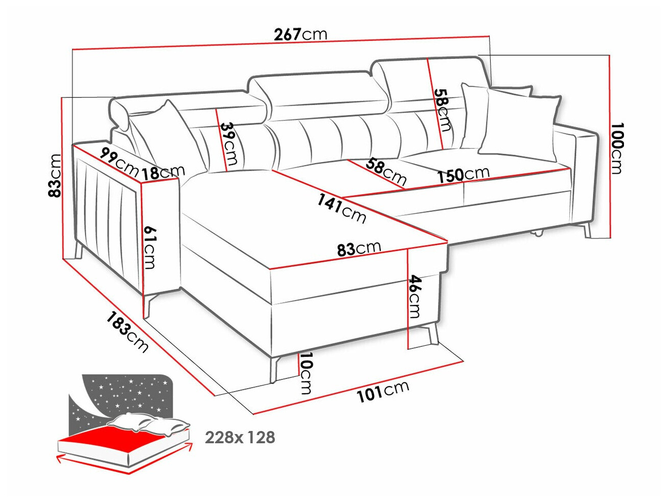 Sofá rinconero Sarasota 150 (Mono 231 + Botanical 36)