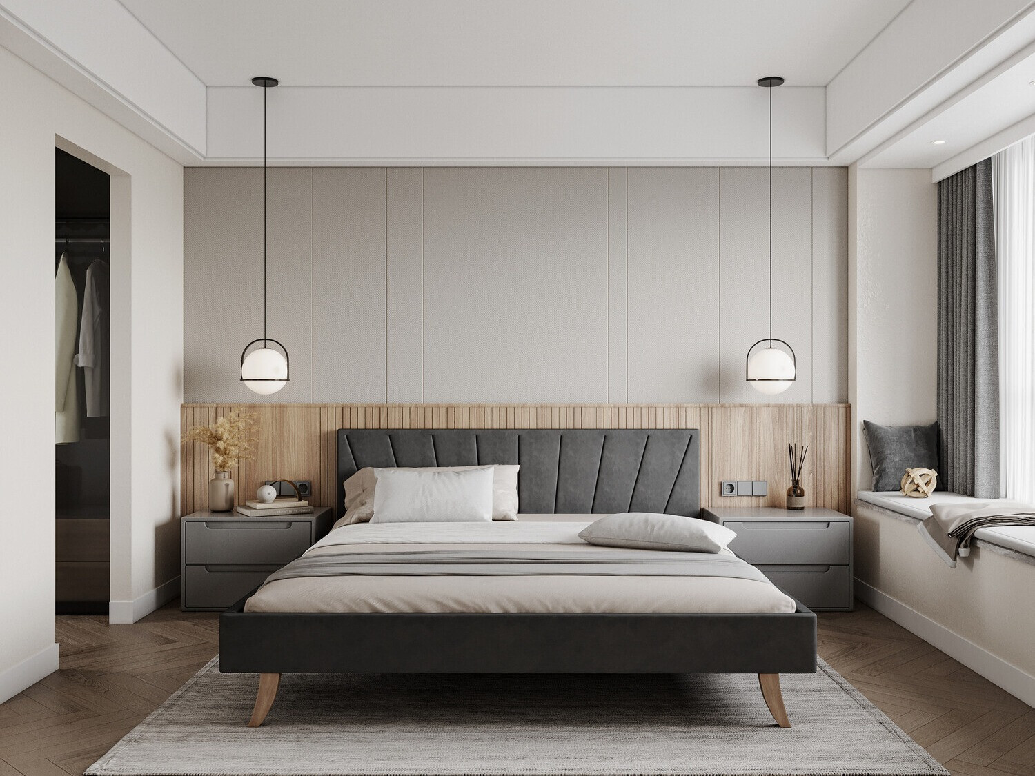 Cama Fairfield 108 (Grafito)