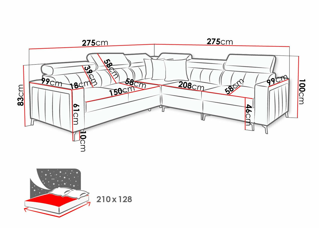 Sofá rinconero Sarasota 152 (Mono 244 + Botanical 36)
