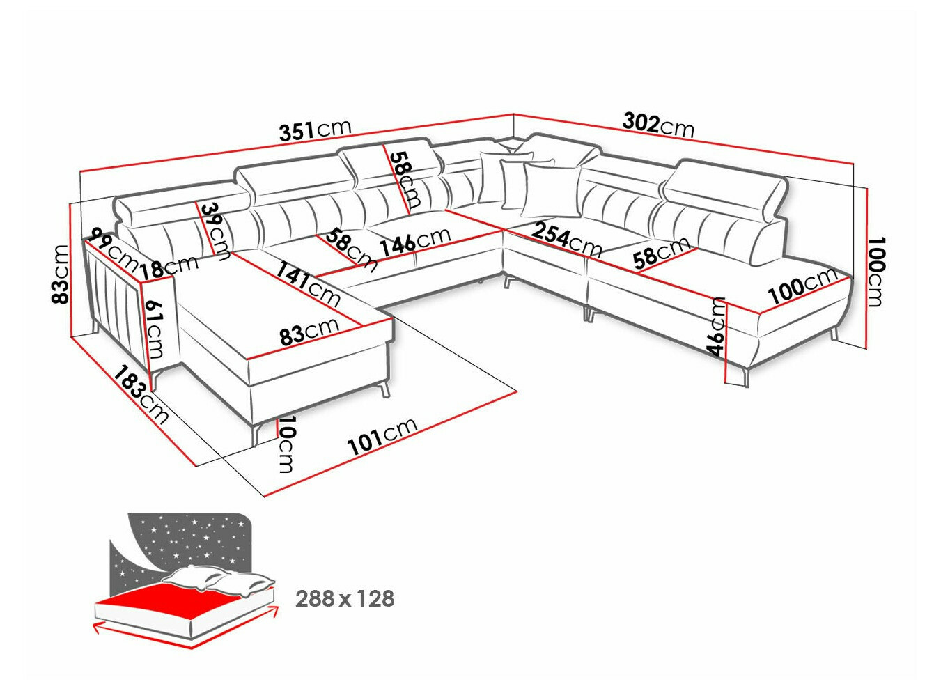 Sofá rinconero Sarasota 155 (Mono 231 + Botanical 36)