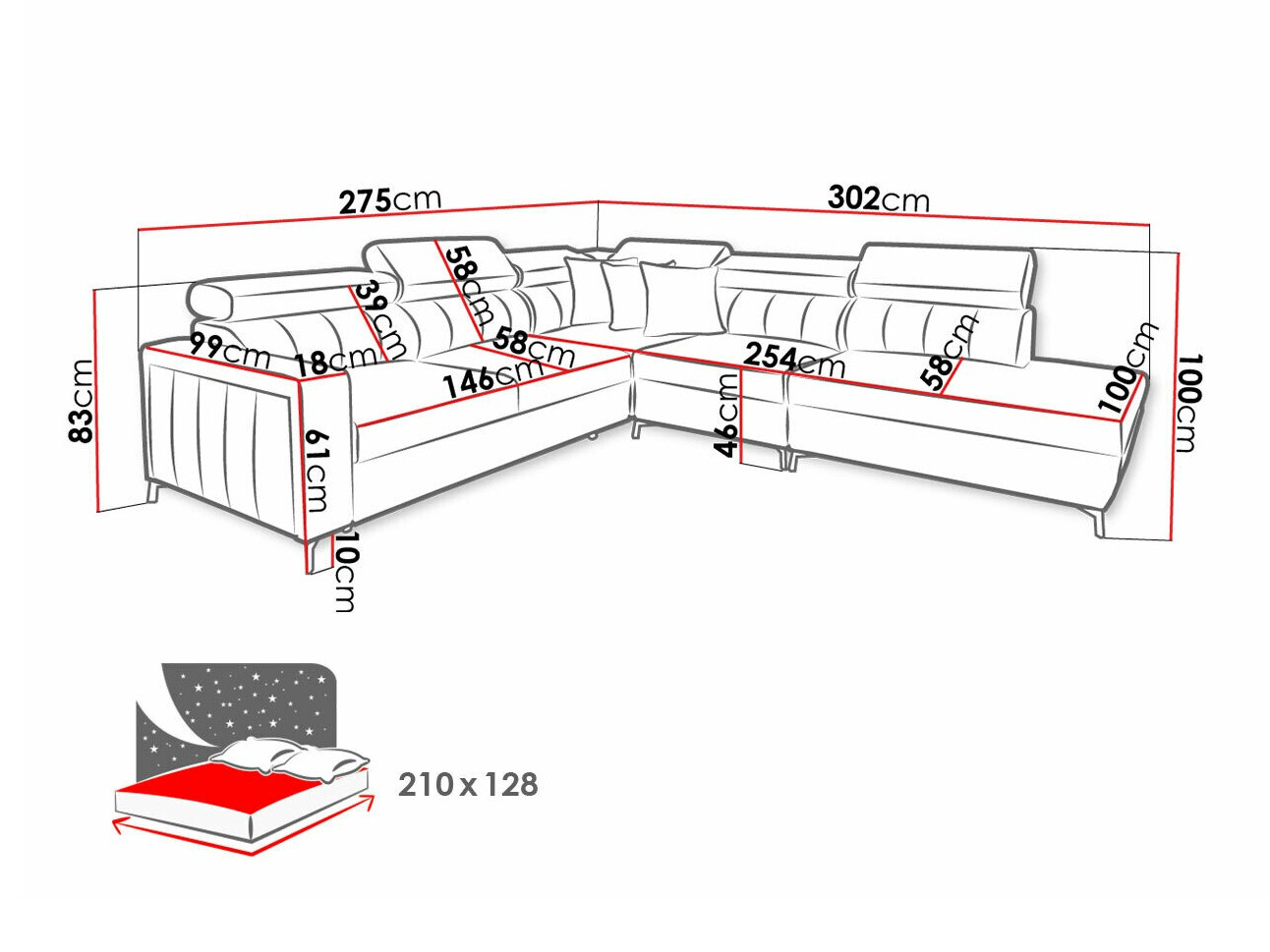 Sofá rinconero Sarasota 156 (Mono 231 + Botanical 36)