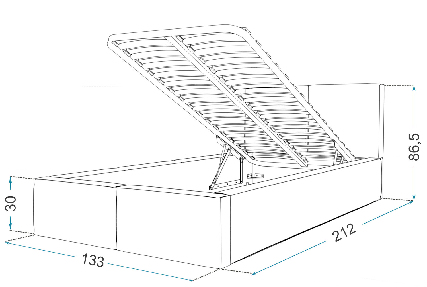 Cama Fairfield 109 (Blanco)