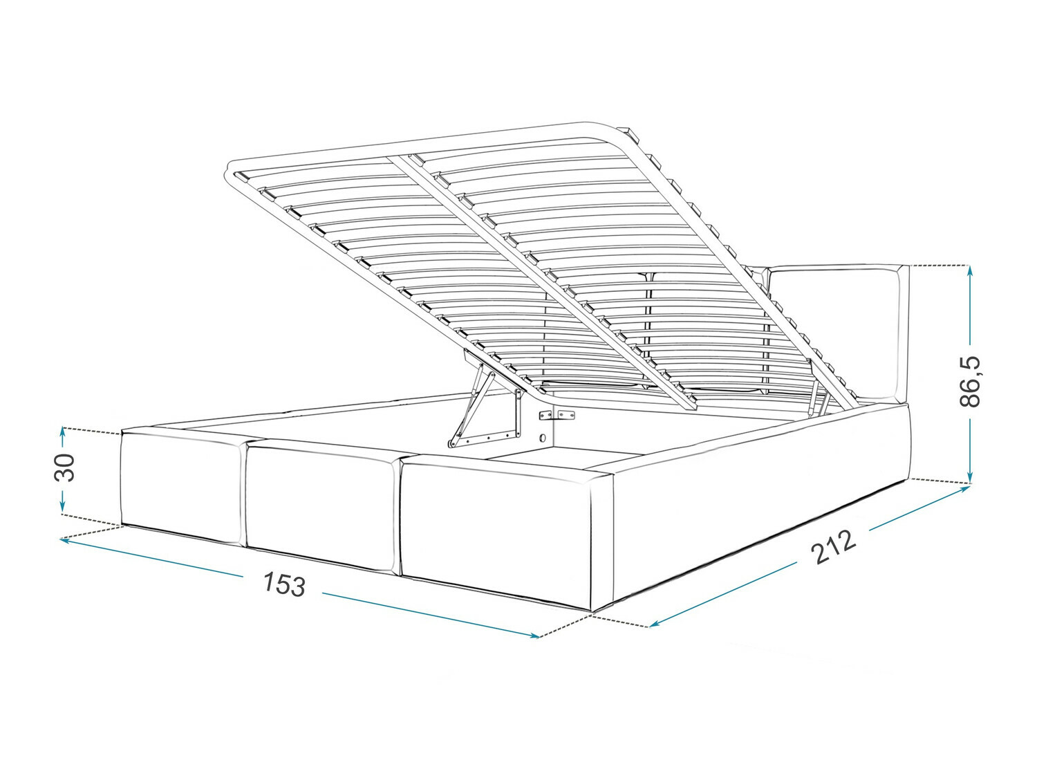 Cama Fairfield 109 (Blanco)
