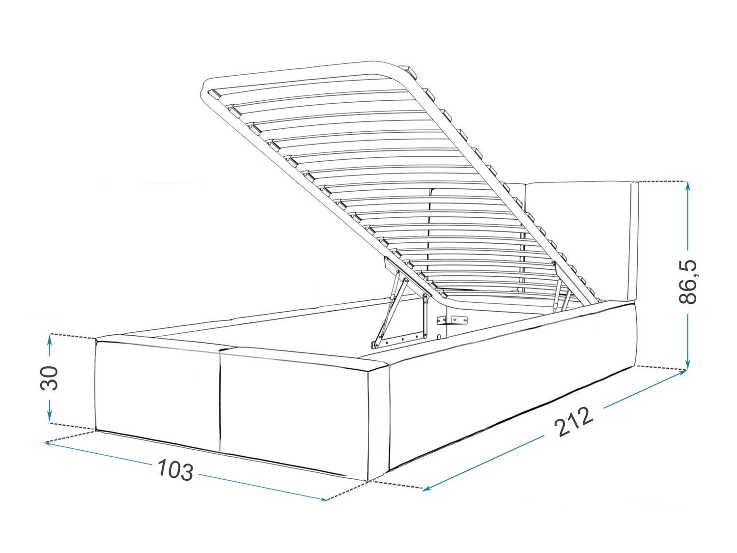 Cama Fairfield 109 (Grafito)