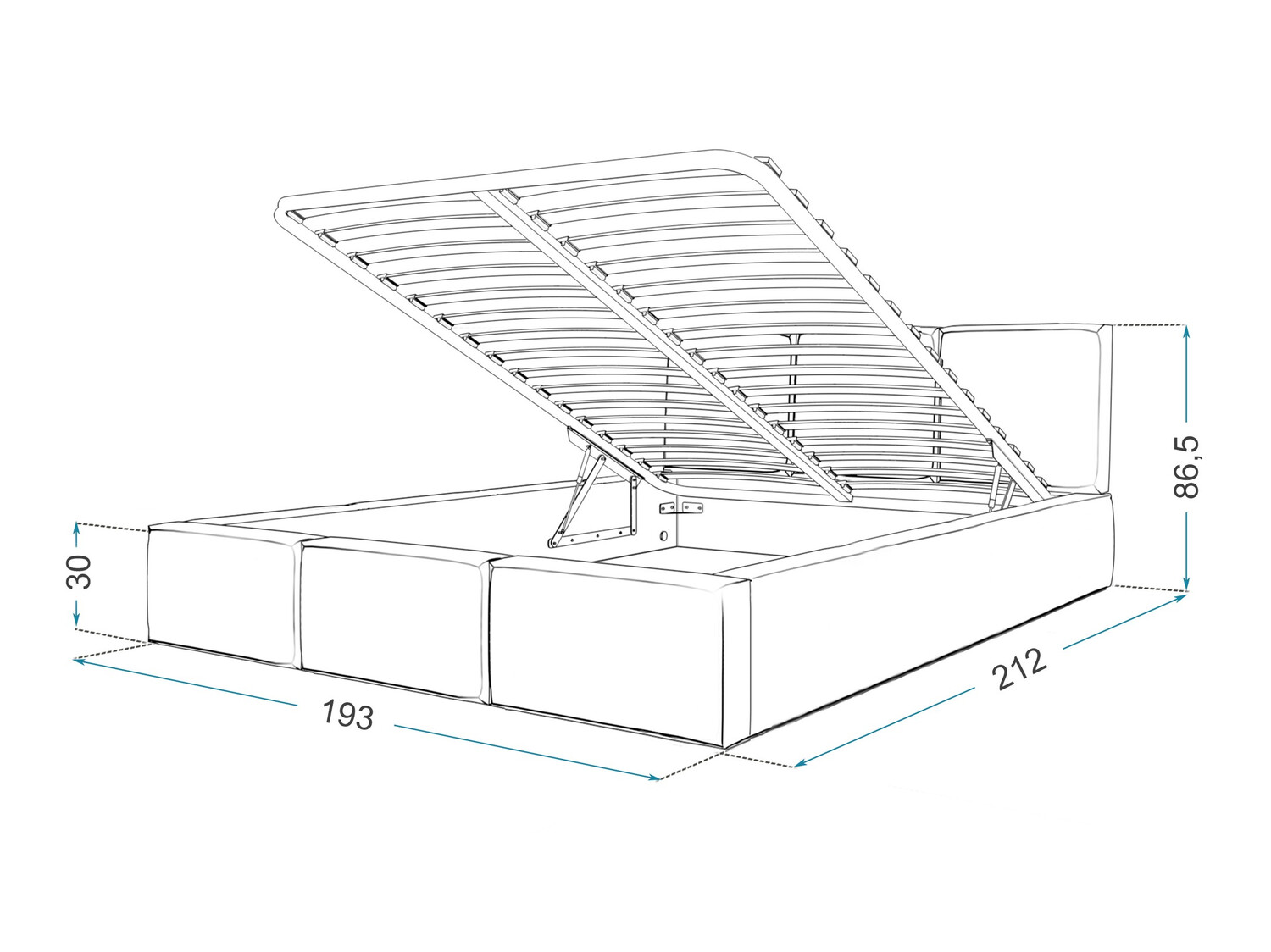 Cama Fairfield 109 (Marrón)