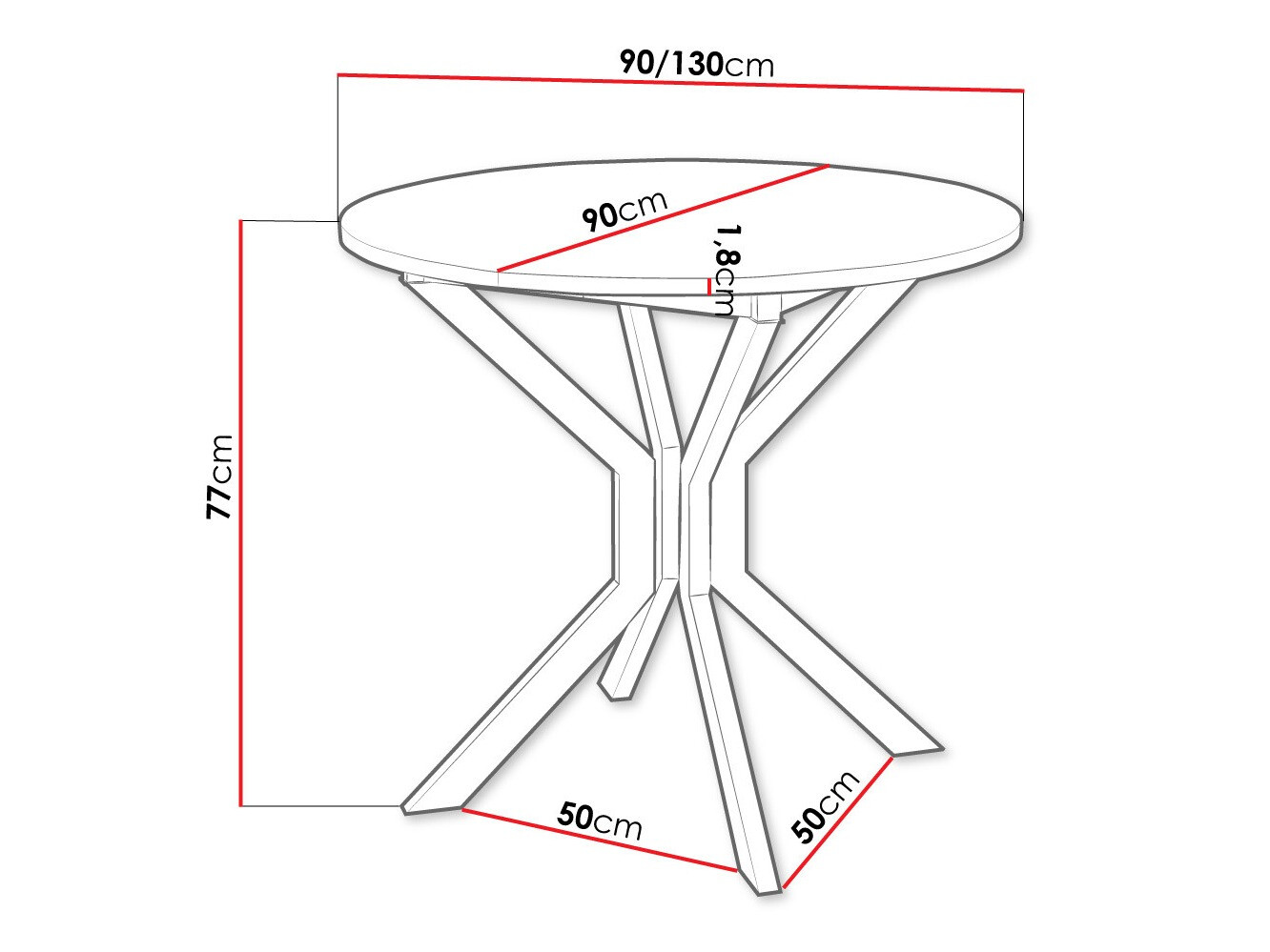 Mesa Edmond 111 (Roble dorado artesanal + Negro)