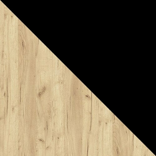 Conjunto de comedor Edmond 117 (Roble dorado artesanal + Negro)