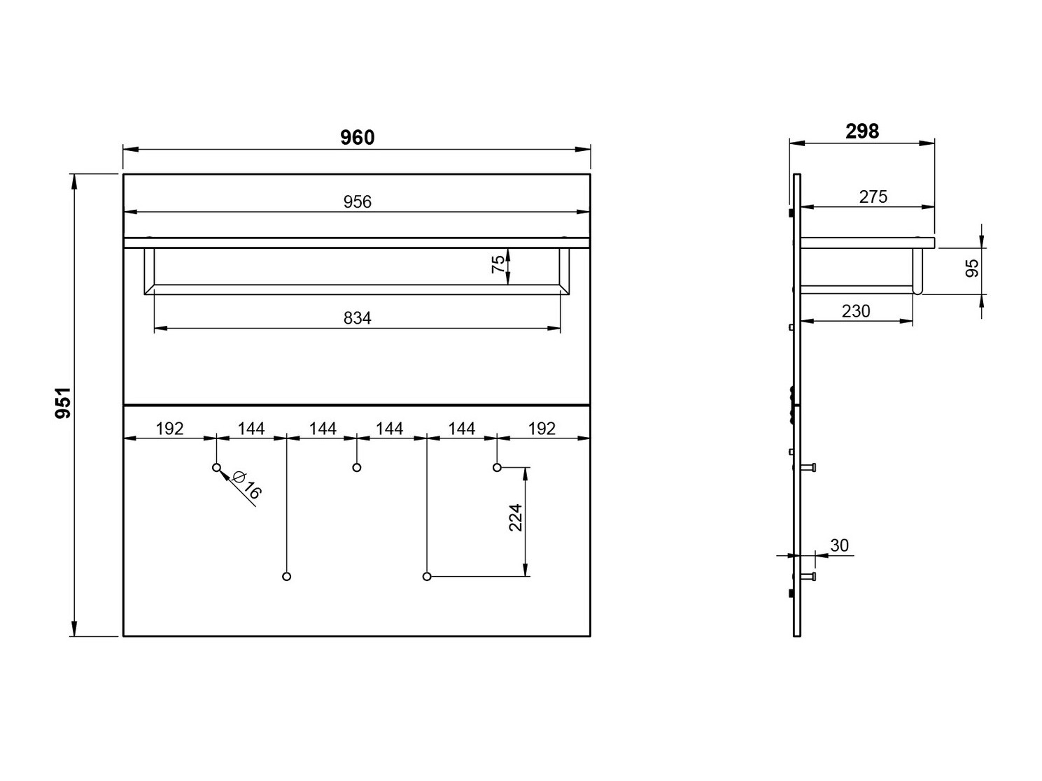 Perchero Odeliva 107