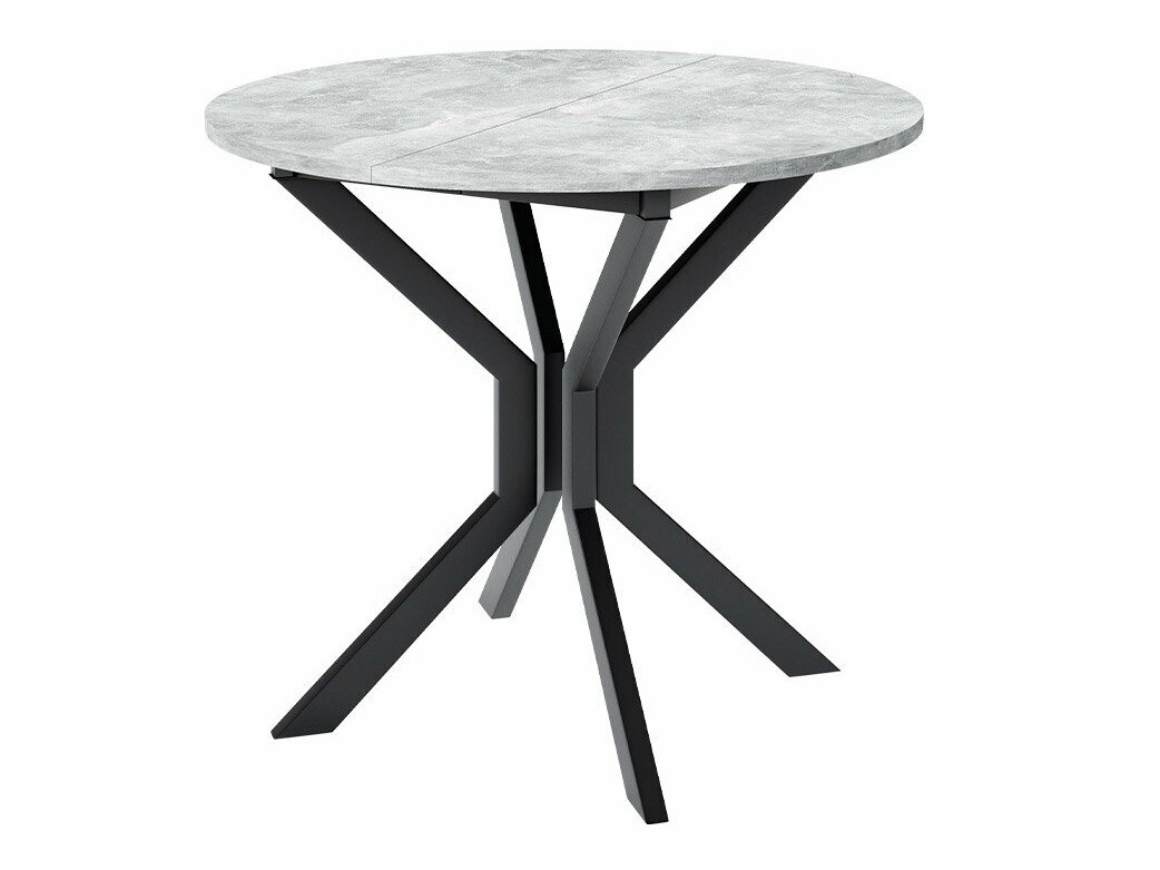 Conjunto de comedor Edmond 118 (Mármol gris + Negro)