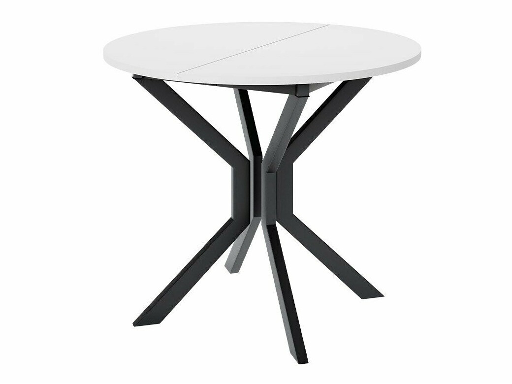 Conjunto de mesas y sillas para comedor Edmond 118 (Blanco + Negro)
