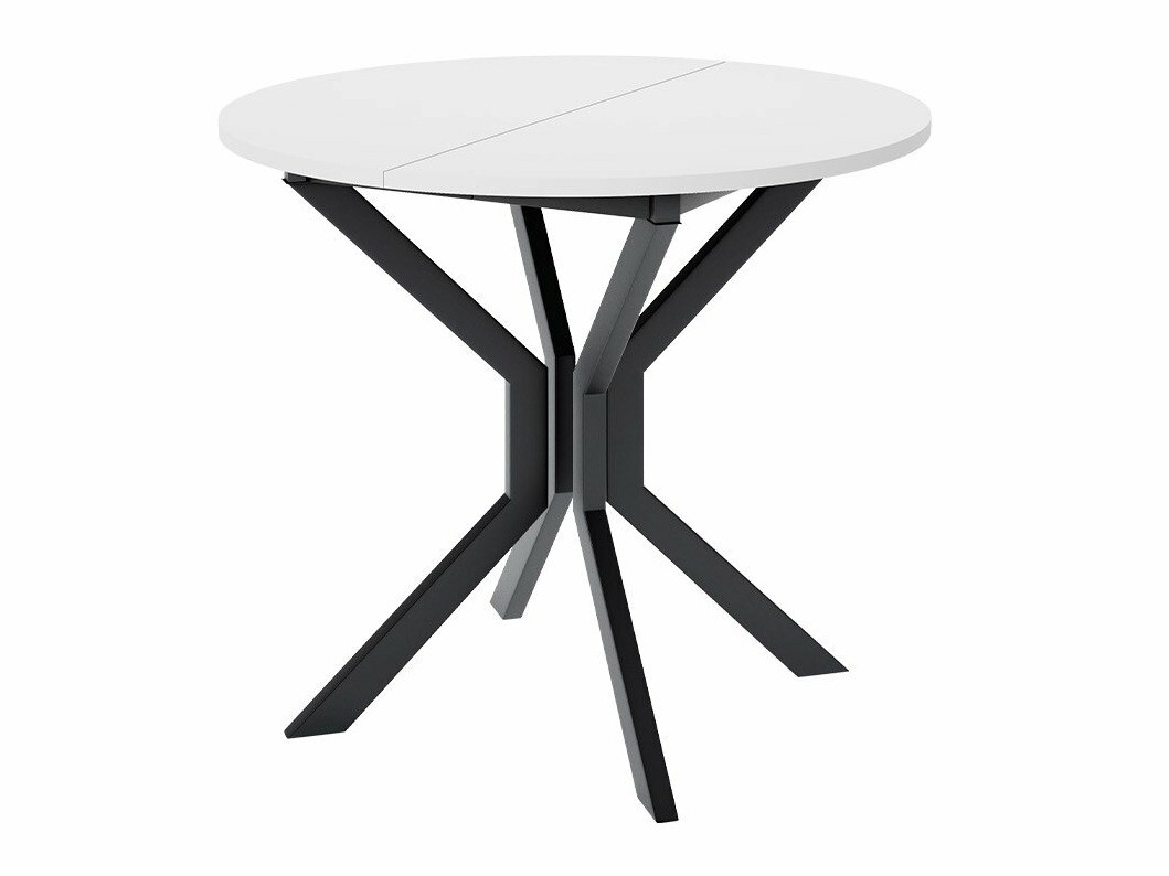 Conjunto de mesas y sillas para comedor Edmond 118 (Blanco + Negro)
