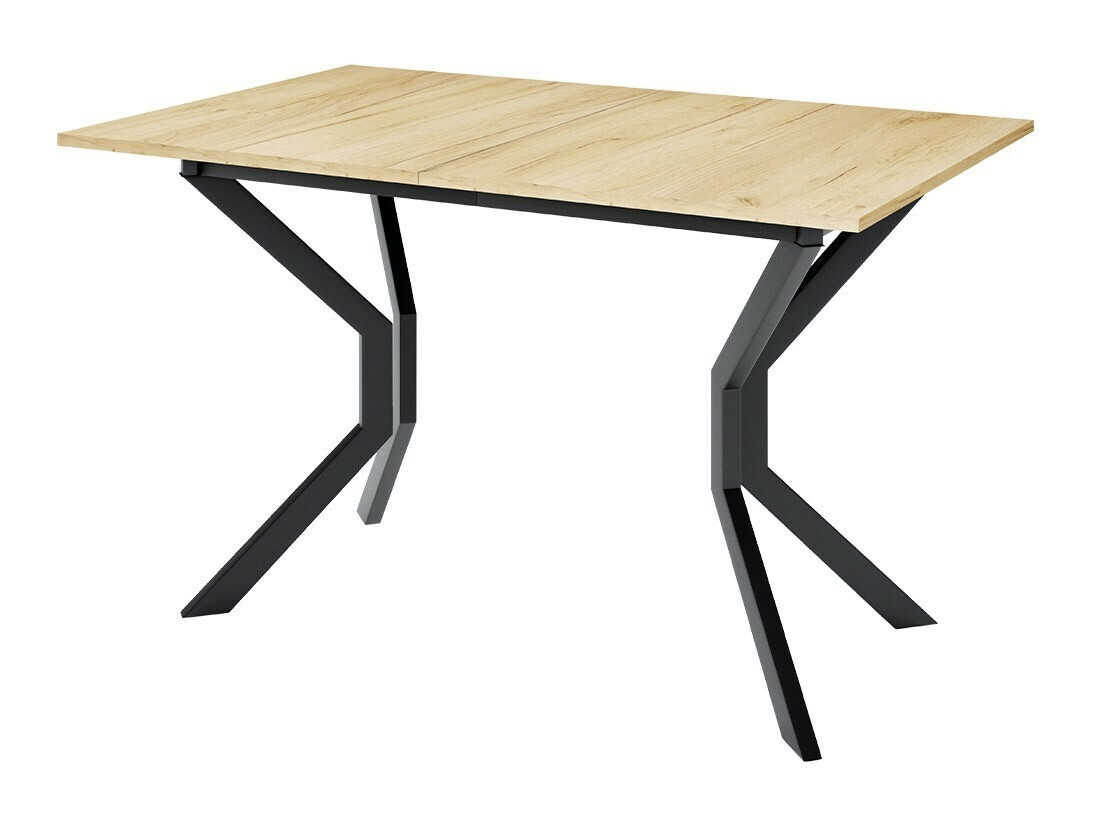 Conjunto de comedor Edmond 120 (Roble dorado artesanal + Negro)