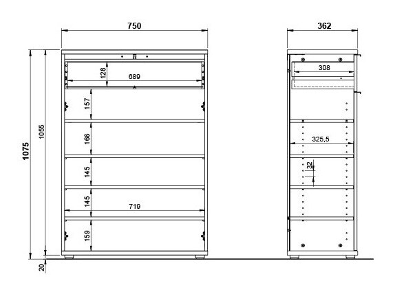 Conjunto para recibidor Soliru 102 (Blanco)