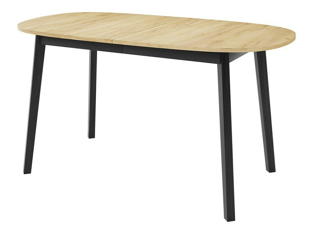 Conjunto de comedor Edmond 121 (Roble dorado artesanal + Negro)