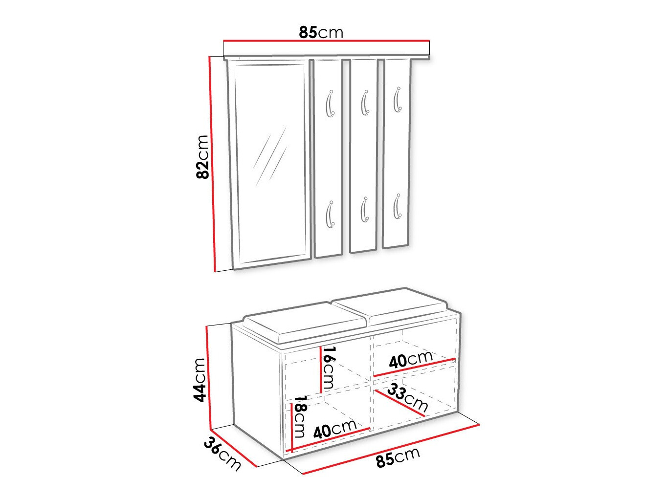 Conjunto para recibidor Ferrus (Blanco)