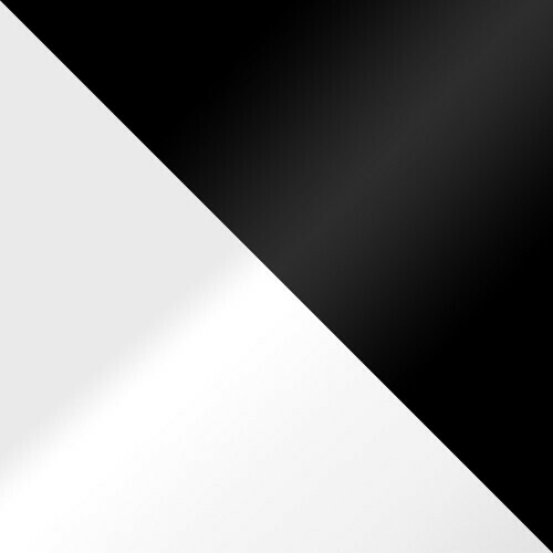 Conjunto de comedor Racine 128 (Blanco brillante + Negro brillante)
